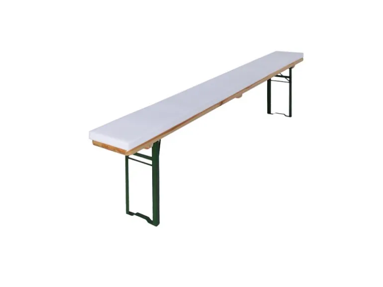 Beautissu Konstanz Schaumstoffrohling für Bierbank 4x25x220cm Weiß 2tlg