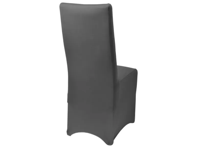Beautissu Leona Stuhlhusse 95x45cm Anthrazit Stretch Bankett