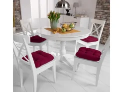 Beautissu Lisa Stuhlkissen 40x40x8cm Rot 4tlg