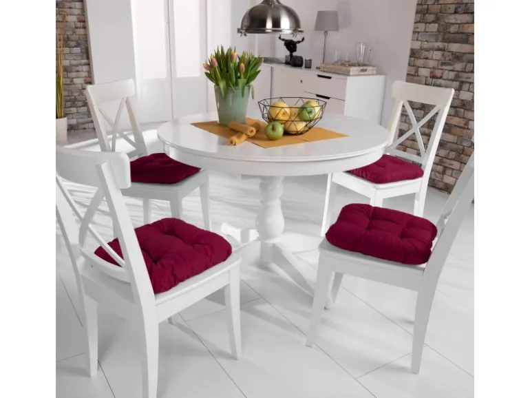 Beautissu Lisa Stuhlkissen 40x40x8cm Rot 4tlg