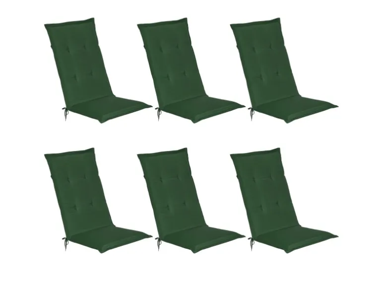 Beautissu Loft HL Hochlehner 120x50x6cm Dunkelgrün 6tlg