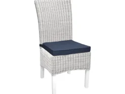Beautissu Loft SK Stuhlkissen 45x40x5cm Dunkelblau 4tlg
