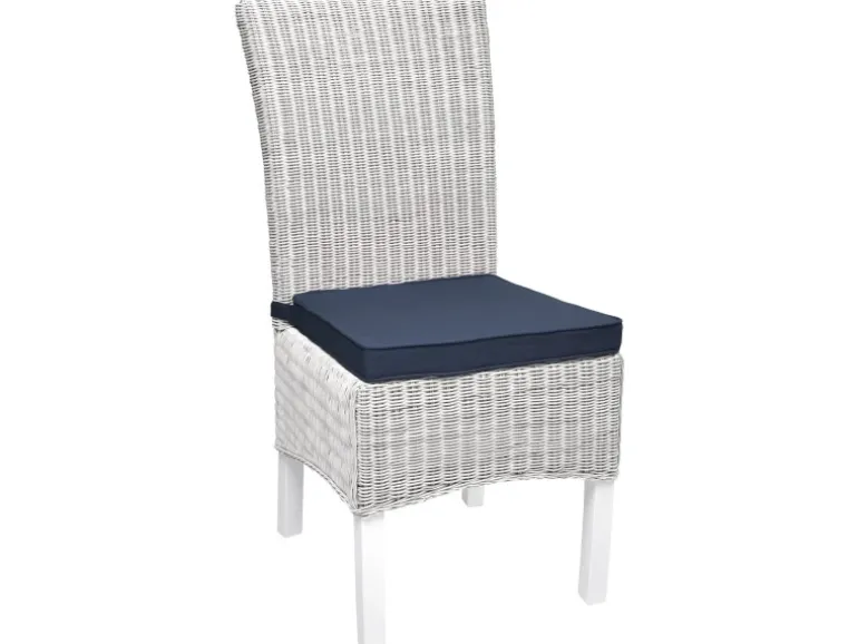 Beautissu Loft SK Stuhlkissen 45x40x5cm Dunkelblau 4tlg