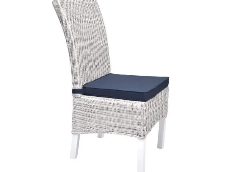 Beautissu Loft SK Stuhlkissen 45x40x5cm Dunkelblau 4tlg