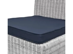 Beautissu Loft SK Stuhlkissen 45x40x5cm Dunkelblau 4tlg