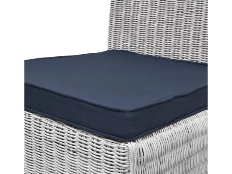 Beautissu Loft SK Stuhlkissen 45x40x5cm Dunkelblau 4tlg