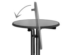 Beautissu Sylt Stehtisch Ø 70 cm Grau