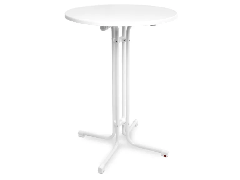 Beautissu Sylt Stehtisch Ø 80 cm Weiß
