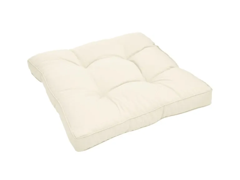 Beautissu Xluna Loungekissen Sitz 50x50x10cm Natur