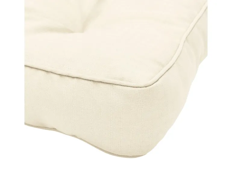 Beautissu Xluna Loungekissen Sitz 50x50x10cm Natur