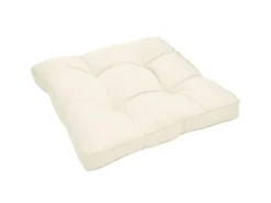 Beautissu Xluna Loungekissen Sitz 60x60x10cm Natur
