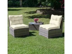 Beautissu Xluna Loungekissen Sitz 60x60x10cm Natur