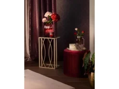 Beistelltisch Blush Bordeaux Eckig 54 cm x 30 cm x 30 cm Gold