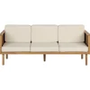 Beliani Gartensofa Heller Holzfarbton Beige 65x179x76