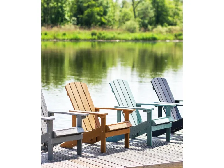 Beliani Gartenstuhl Blau 88x75x88