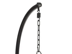 Beliani Hängesessel Grau Schwarz 97x97x199