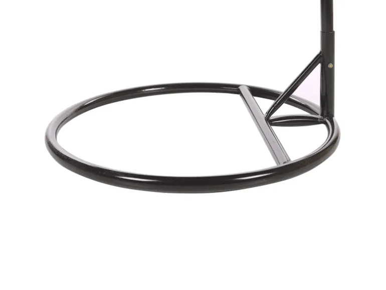 Beliani Hängesessel Grau Schwarz 97x97x199