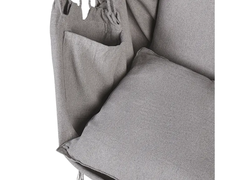 Beliani Hängesessel Grau 152x122x152