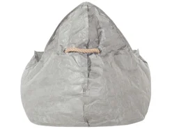 Beliani Sitzsack DROP Hellgrau 75x63x73