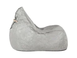 Beliani Sitzsack DROP Hellgrau 75x63x73