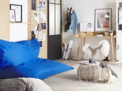 Beliani Sitzsack FUZZY Dunkelblau 180x230x20