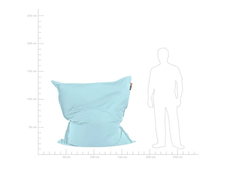Beliani Sitzsack FUZZY Hellblau 140x180x20