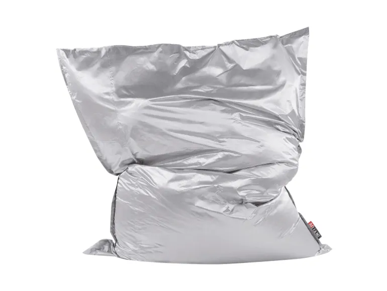 Beliani Sitzsack FUZZY Silber 180x230x20