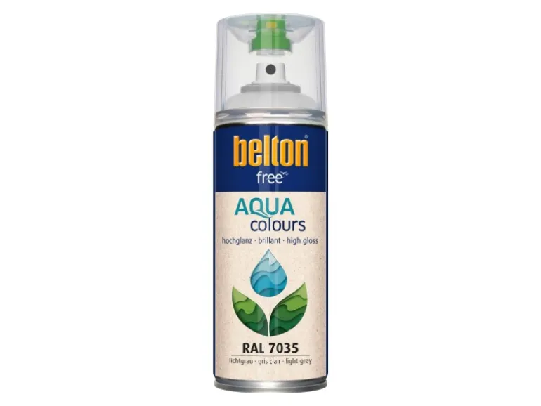 Belton Free AQUAcolours Buntlack RAL 7035 Lichtgrau hochglänzend 400 ml