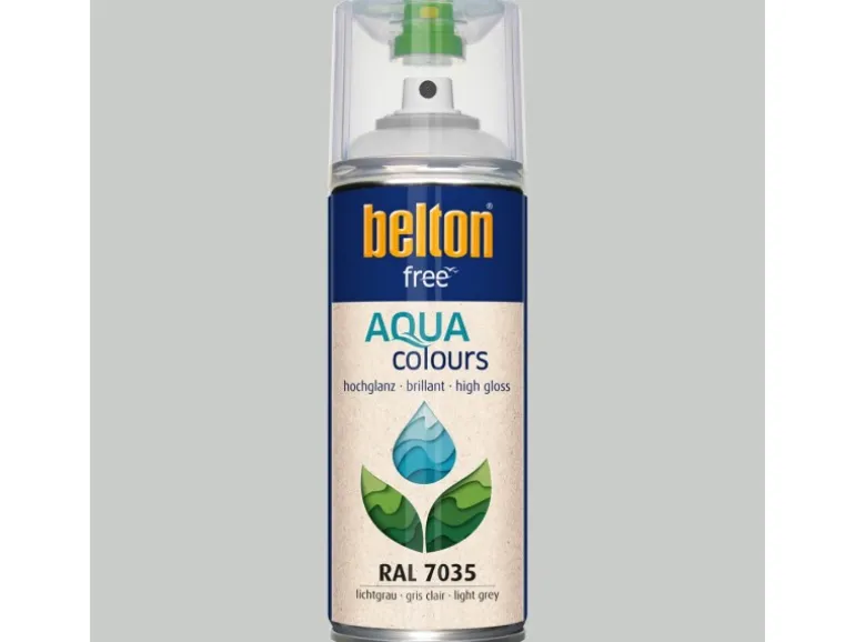 Belton Free AQUAcolours Buntlack RAL 7035 Lichtgrau hochglänzend 400 ml