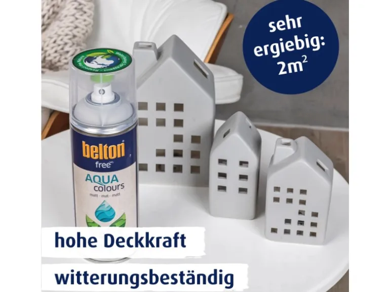 Belton Free AQUAcolours Buntlack RAL 7035 Lichtgrau hochglänzend 400 ml