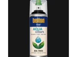 Belton Free AQUAcolours Buntlack RAL 9005 Tiefschwarz hochglänzend 400 ml