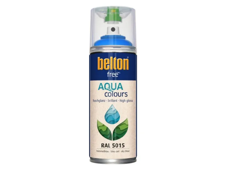 Belton Free AQUAcolours Buntlack RAL 5015 Himmelblau hochglänzend 400 ml