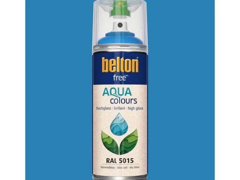 Belton Free AQUAcolours Buntlack RAL 5015 Himmelblau hochglänzend 400 ml