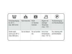 Bennetti Schal mit Ösen Etamine 3-D Streifen Weiß 140 x 245 cm