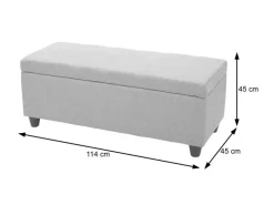 BERLINLODGE Aufbewahrungs-Truhe Lars 45x114x45cm Kunstleder Braun