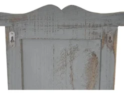 BERLINLODGE Garderobe 2er-Set 109x28x5,5cm Wandhaken Holz Grau Shabby