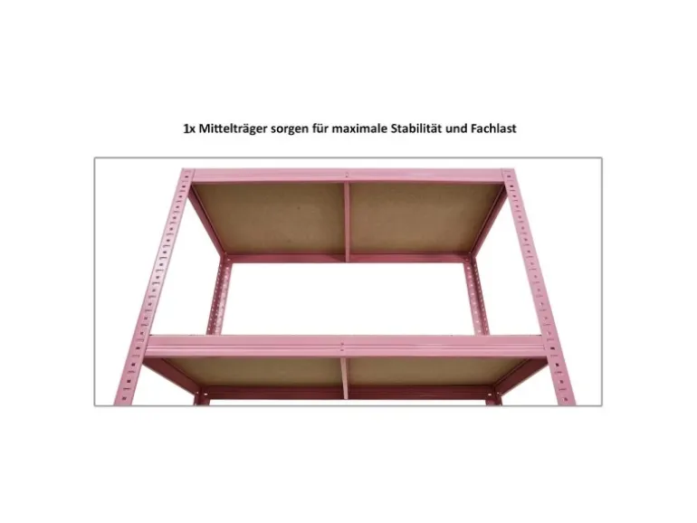 BERLINLODGE Mega Deal 3x Wohnregal PINK LADY HxBxT 180x90x40cm Fachlast 175kg 5 Ebenen Pink Bücherregal Standregal Büroregal