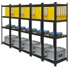 BERLINLODGE Mega Deal 5x Wohnregal Ragnar HxBxT 150x45x45cm Fachlast 100kg Matt Shwarz Bücherregal Standregal Büroregal für Wohnzimmer