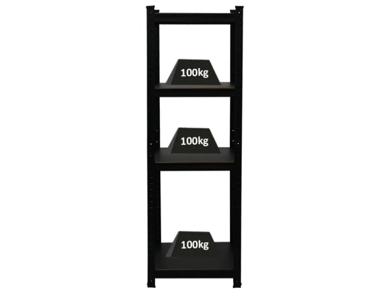 BERLINLODGE Mega Deal 2x Wohnregal Ragnar HxBxT 150x45x45cm Fachlast 100kg Matt Shwarz Bücherregal Standregal Büroregal für Wohnzimmer