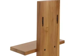 BERLINLODGE Teak-Wandregal HxBxT 151x56x15cm Badregal Hängeregal Regal Hochwertiges B-Grade-Teak Kernholz 20-30 Jahre