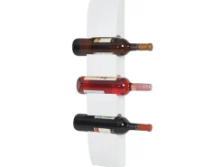 BERLINLODGE Weinregal Für 3 Flaschen HxBxT 54x13x9cm Weiß Flaschenregal Wandregal Flaschenhalter