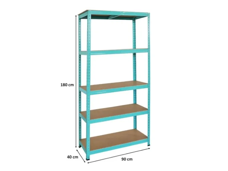 BERLINLODGE Wohnregal GREEN HULK HxBxT 180x90x40cm Fachlast 175kg 5 Ebenen