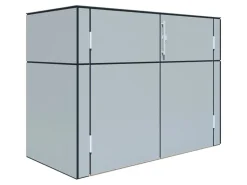 Bertilo Gartenschrank HPL Sideboard 155 cm x 75 cm x 116 cm Grau FSC®