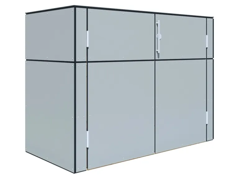 Bertilo Gartenschrank HPL Sideboard 155 cm x 75 cm x 116 cm Grau FSC®