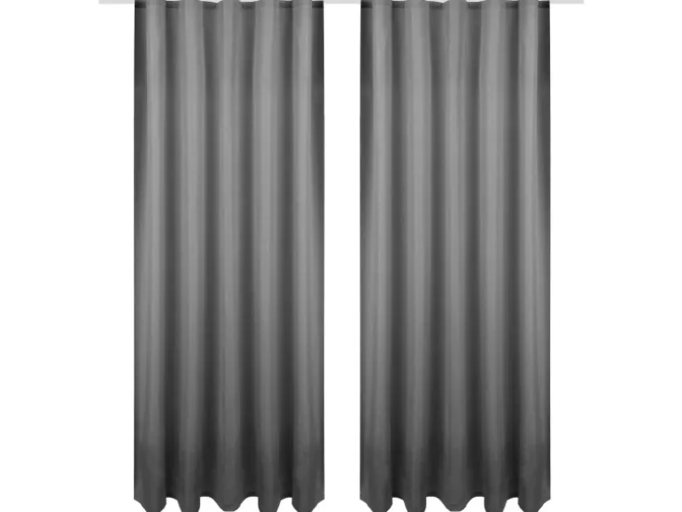Bestgoodies Dekoschal Ellen Universalband Blickdicht 2er Pack 140 cm x 245 cm Anthrazit