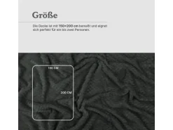 Bestgoodies Kuscheldecke 150 x 200 cm Cashmere Soft Touch Popcorn Moon Mist