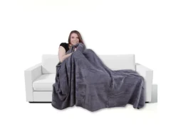Bestgoodies Mikrofaser Decke Anthrazit 60 x 80 cm