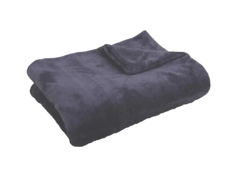Bestgoodies Mikrofaser Decke Anthrazit 60 x 80 cm