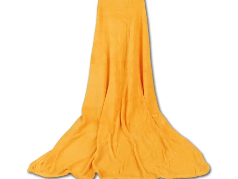Bestgoodies Mikrofaser Decke Hellorange Marigold 70 x 100 cm