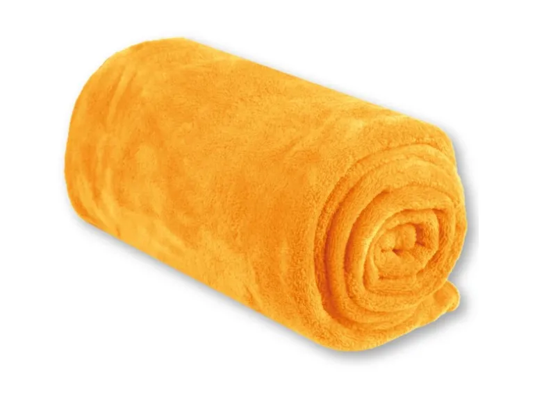 Bestgoodies Mikrofaser Decke Hellorange Marigold 70 x 100 cm